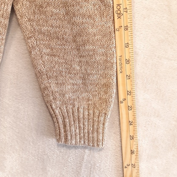 Chaps Mens Classic Fit Twist/Mock Sweater- XL-Brown/Oak Twist w/ elbow patches - Picture 11 of 12